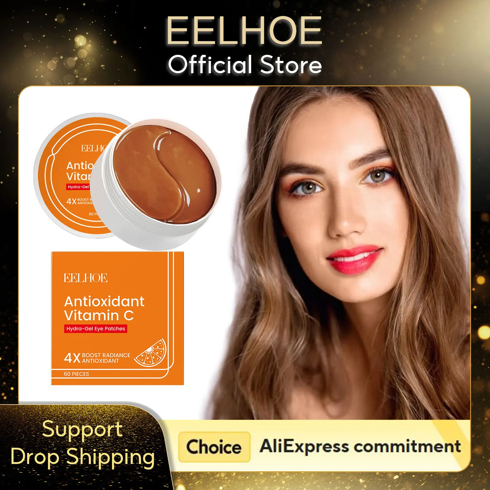 

EELHOE Vitamin C Gel Eye Patches Under the Eyes Coffee Extract for Dark Circles Remove Eye Bags Collagen Eye Patches from Bags