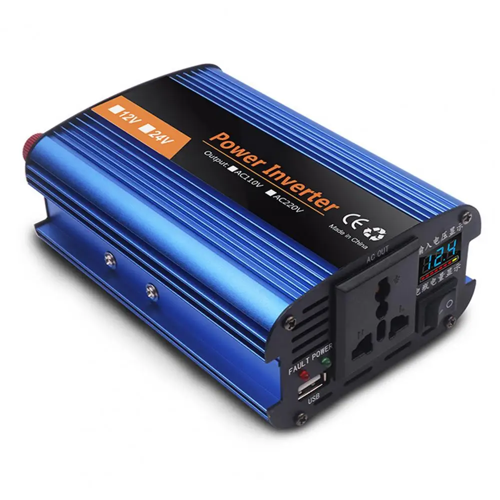 Car Power Inverter Modified Sine Wave Plug Play Digital Display 500W 12V 220V Car Transformer Adapter Car Transformer Adapter