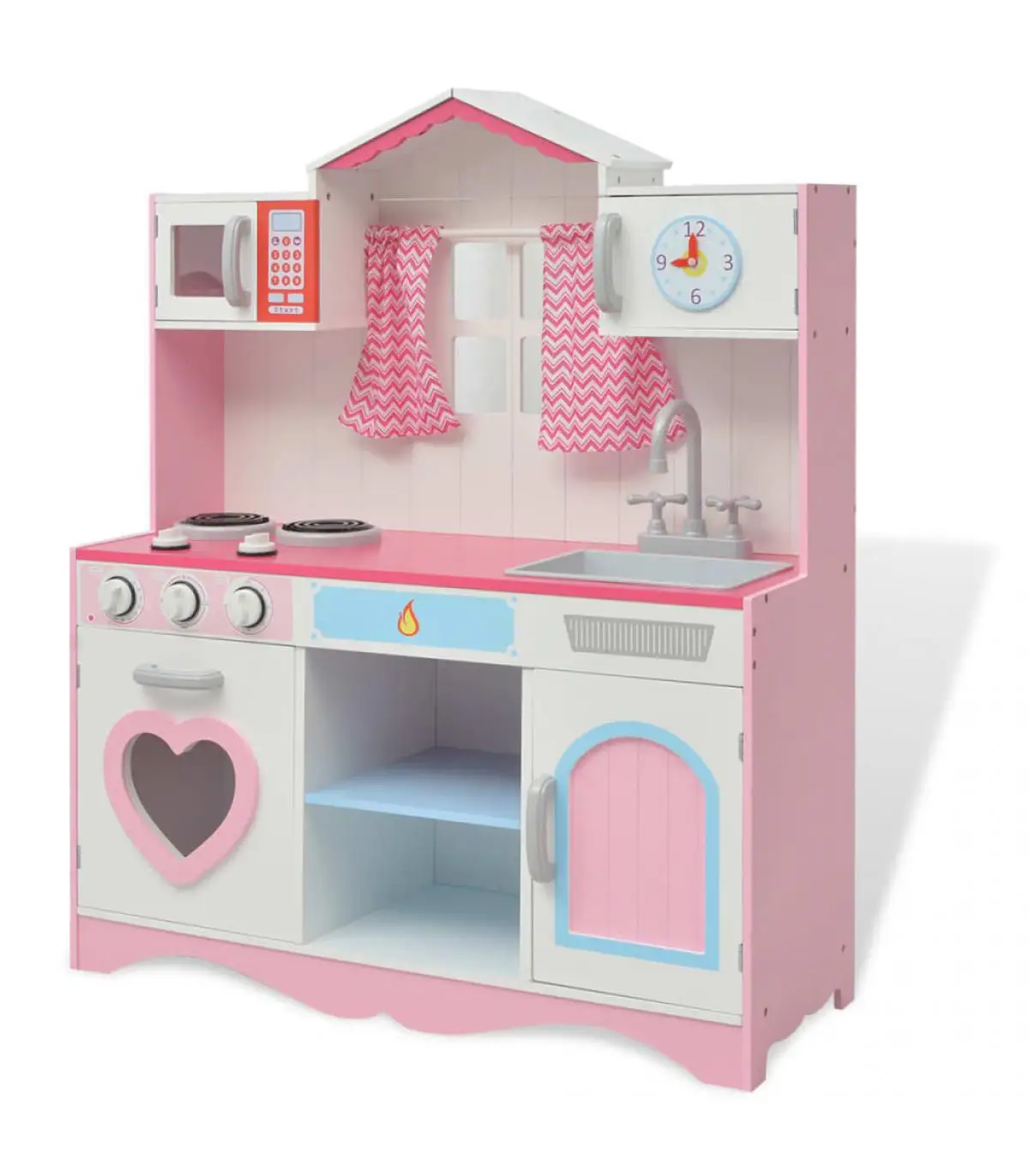 Kitchen Toys kitchen and food toy pink and white 82x30x100 cm