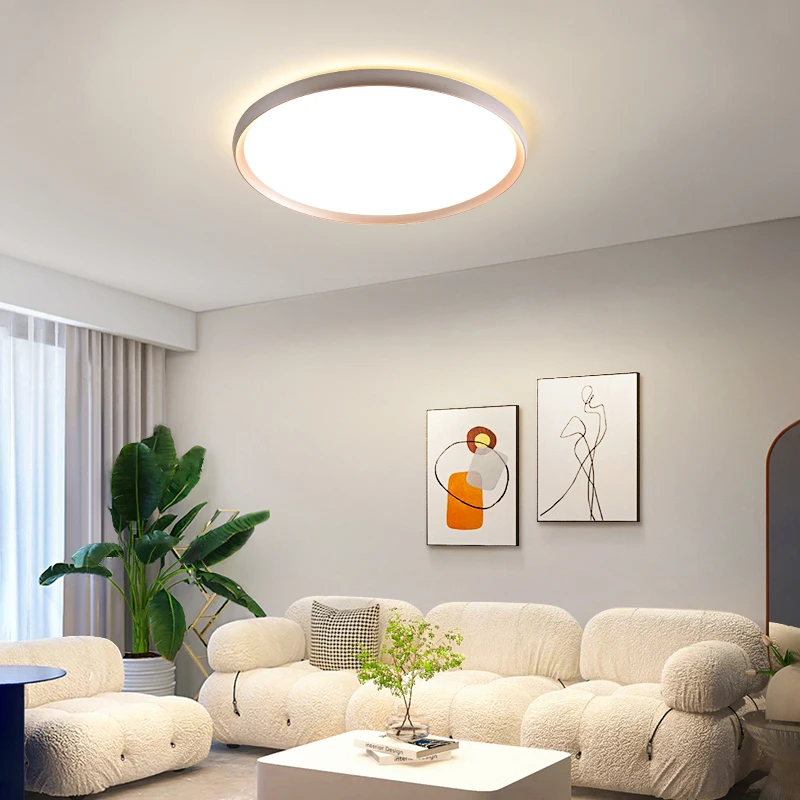 Imagem -02 - Alumínio Redondo Full Spectrum Led Ceiling Light Lâmpada Moderna para Quarto Sala de Estar Hall Sala de Jantar Corredor Iluminação Interior