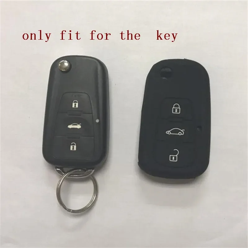 Silicone rubber car key case cover for MG MG3 MG5 MG6 MG7 GT GS FOR Roewe 350 360 750 W5  3button CAR KEY