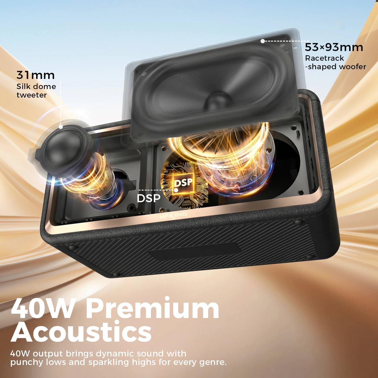 W-KING H130 40W Bluetooth Spea - Portable Bluetooth Speaker Waterproof Ipx7 review and price