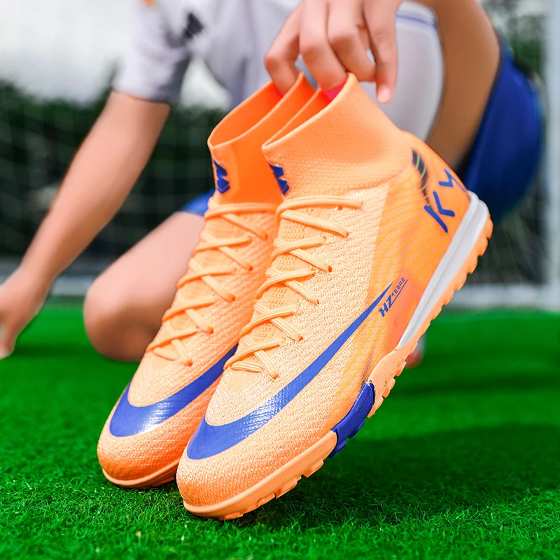 Original Men Soccer Shoes Professional TF/FG Boys Football Shoes Grass Indoor Training Mens Unisex Non-Slip Football Field Boots
