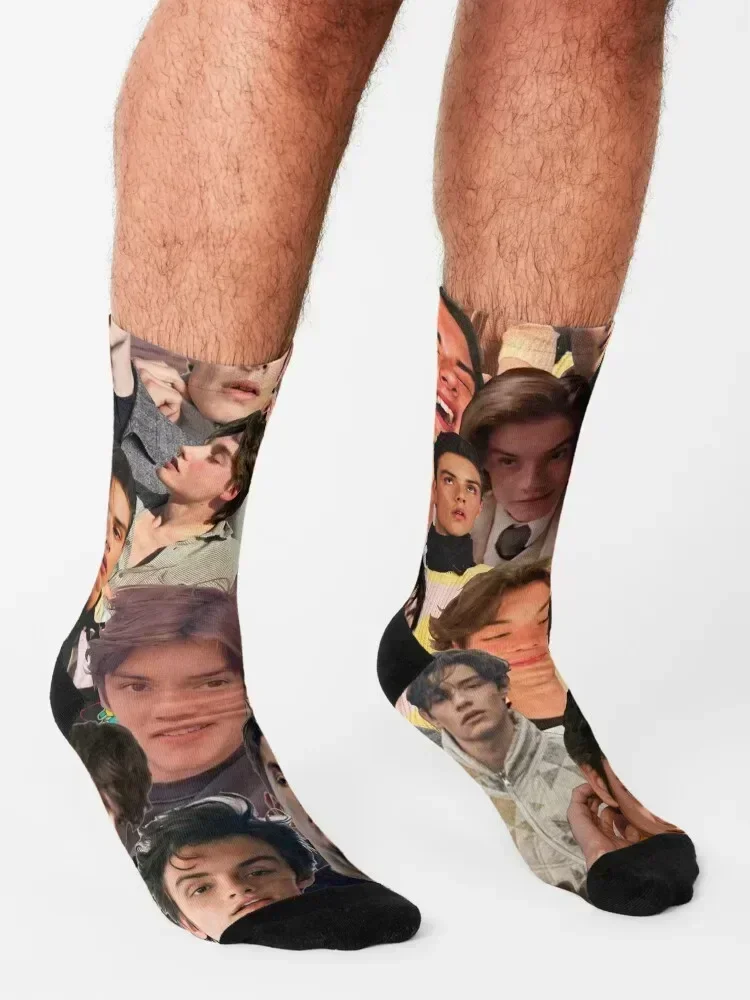 Louis Partridge Photo Collage Socks funny gifts Children's Wholesale cool Girl'S Socks Men's