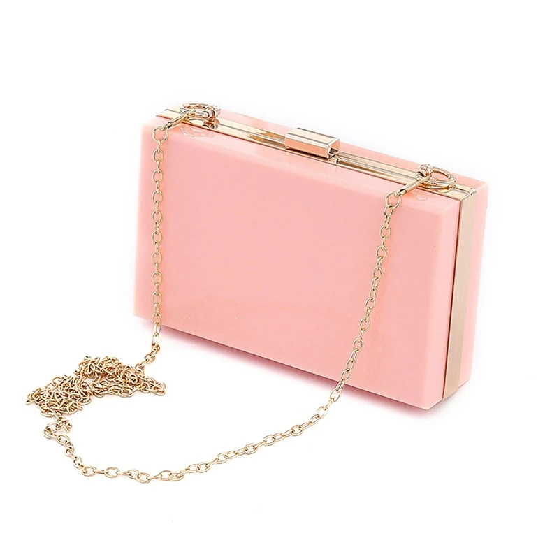 Women Evening Wedding Acrylic Purse Handbag Clutch Wallet Party Shoulder Bag E74B