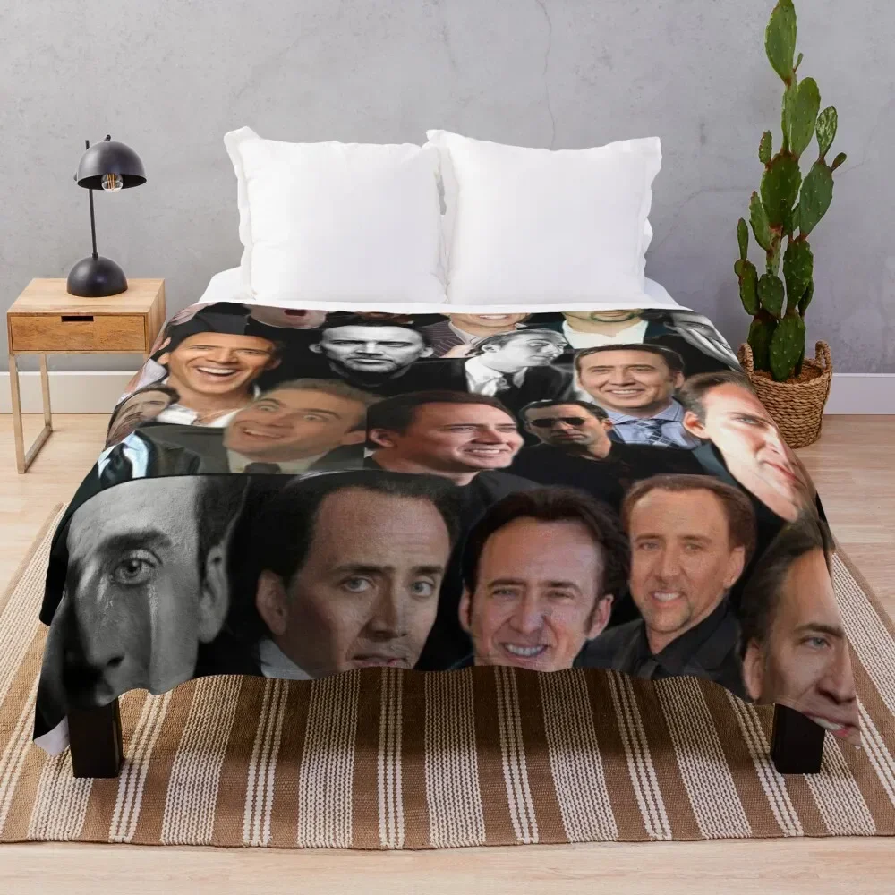 

nicolas cage colllage Throw Blanket christmas decoration Moving Extra Large Throw Blankets