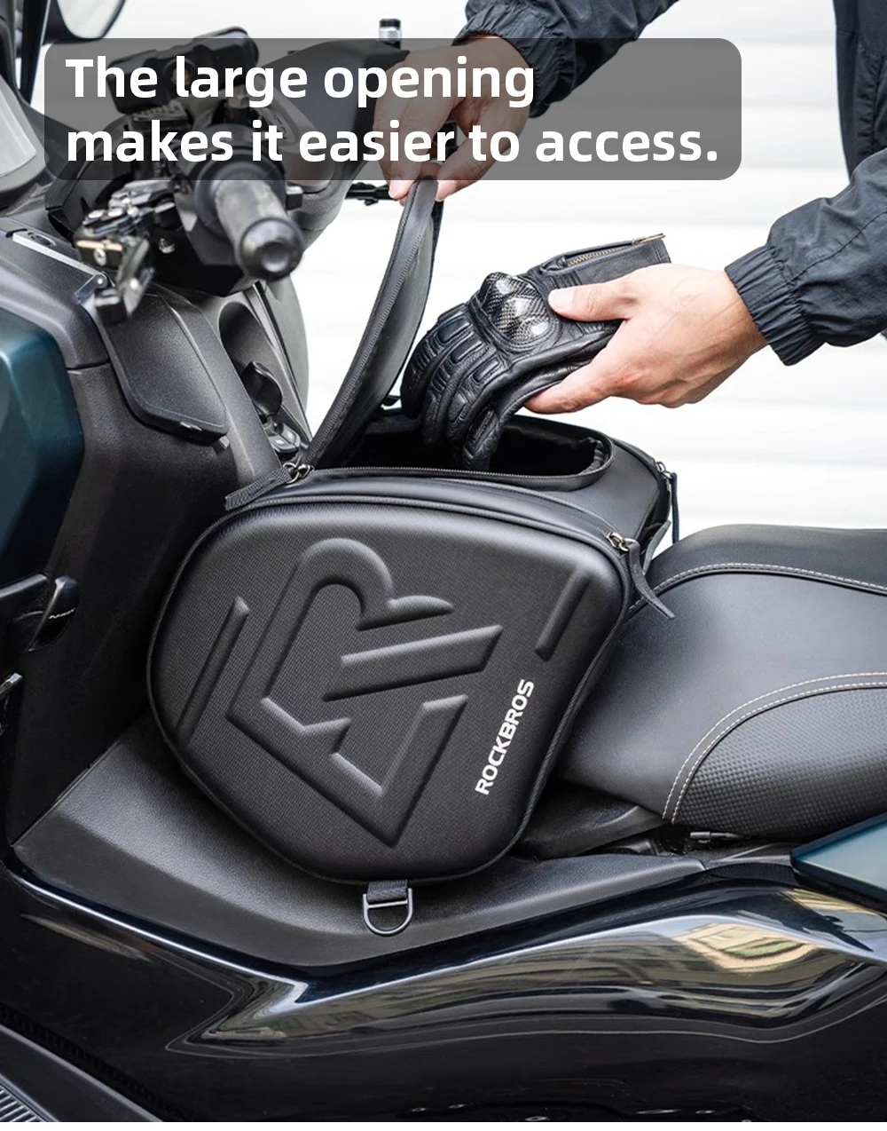 Roller-Tankrucksack EVA Hartschalen-Motorrad-Tunnel-Pedaltasche Satteltasche für Yamaha XMAX 125 250 300 400 NMAX 125 155 160 – Detail 8