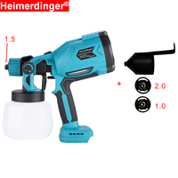 Heimerdinger Cordless Paint Sprayer for Makita 18V Battery,1000ML Container HVLP Spray Paint Gun with Brushless Motor