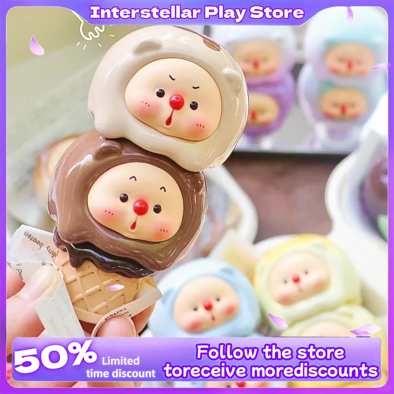 

Oyo Bear Cub Ice Cream Stacking Music Blind Box Handmade Trendy Toy Creatives Decoration Desktop Ornament Doll Gift Collection