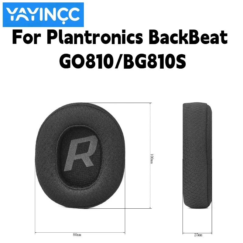 Ersatz-Ohrpolster aus Proteinleder/Mesh mit Schnalle für Plantronics BackBeat GO810/BG810S Kopfhörer, Ersatzteile für Ohrmuscheln – Detail 6