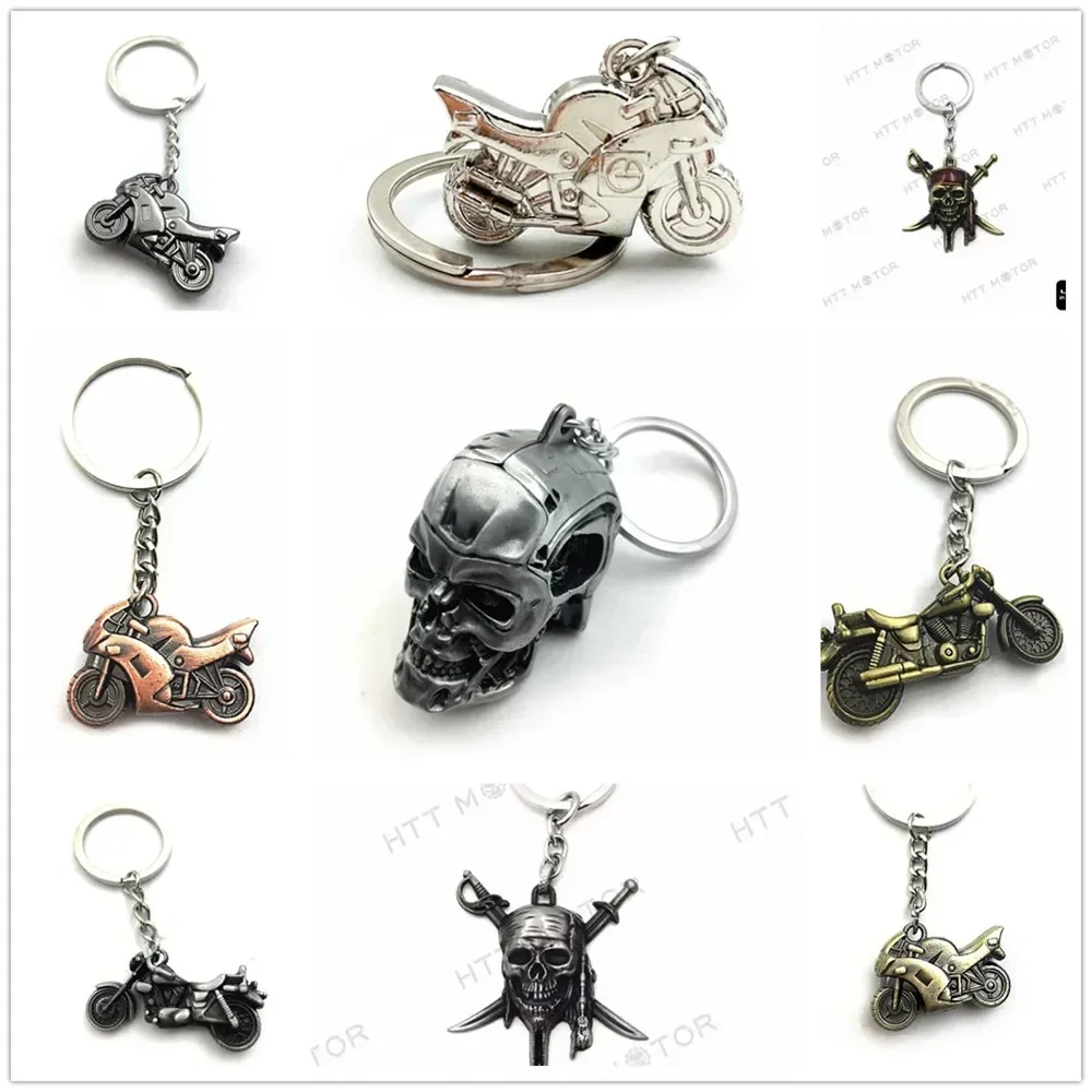 

Creative Motorcycle Bicycle Skull Key Chain Ring Keychain Keyring Key Fob Motorcycle Parts