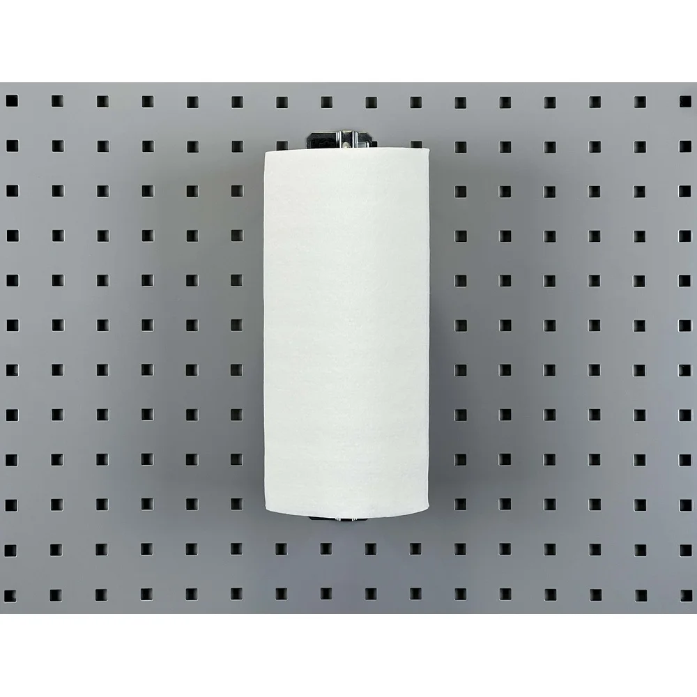 Heavy Duty Paper Towel Holder Steel Pegboard Hook 3-1/2 In D 1/2 In Dia Versatile Storage Solution Garage Kitchen Shop 1 Pack