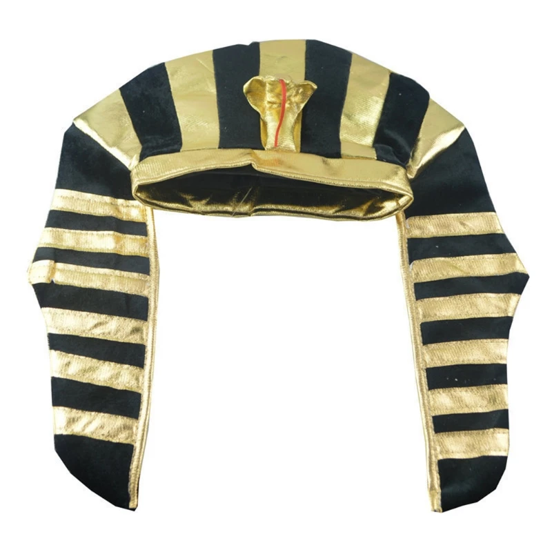 

Egypt Egyptian Cosplay Hat Pharaoh King Hat Stage Performance Role for Play Prop N7YF