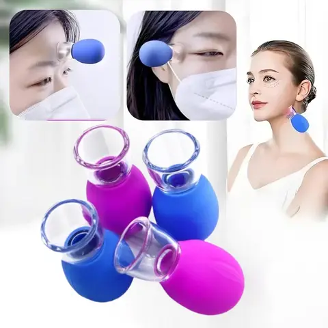Silicone Cupping Massage Cup For Body Face Neck Eye Massager Vacuum Tank Body Facial Care, Anti-aging Beauty Tool