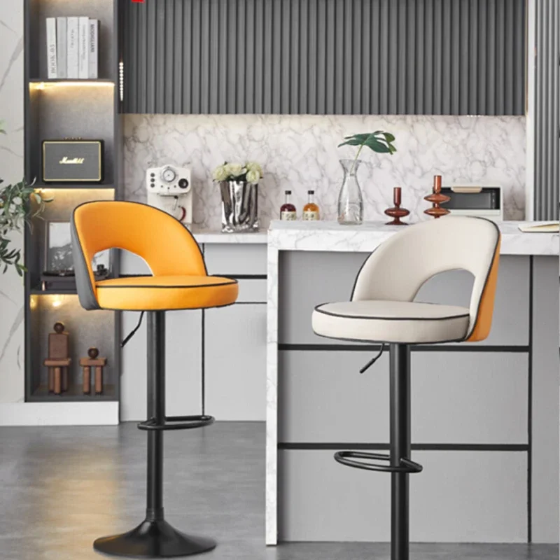 

Swivel Chair Design Bar Stool Kitchen Stool Barber Shop Chairs Luxury Counter Breakfast Height Adjustable Cadeira Backrest Salon