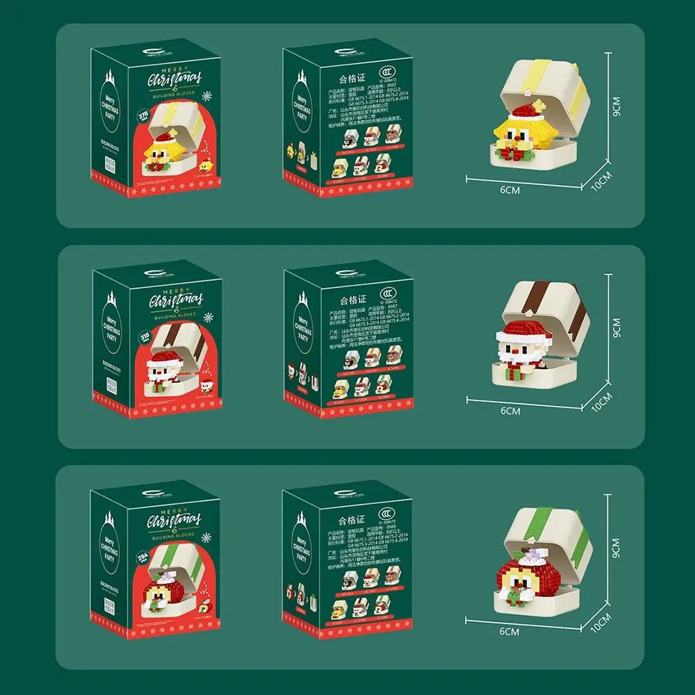 Interesantes bloques de construcción de Feliz Navidad, juguetes educativos, regalo para niños, modelo navideño, Mini adorno de dibujos animados