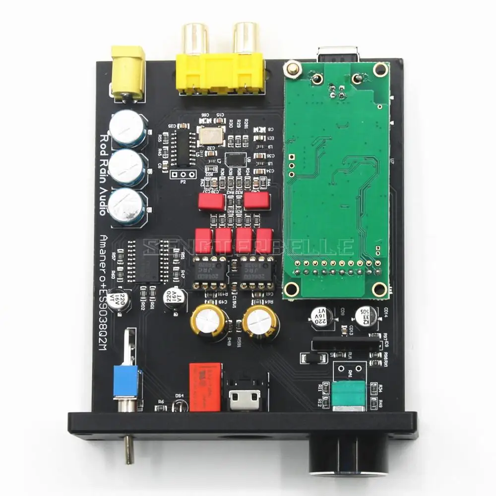 Nvencher ES9038 kartu suara papan dekoder USB DAC DSD kompatibel Amanero XMOS + CPLD