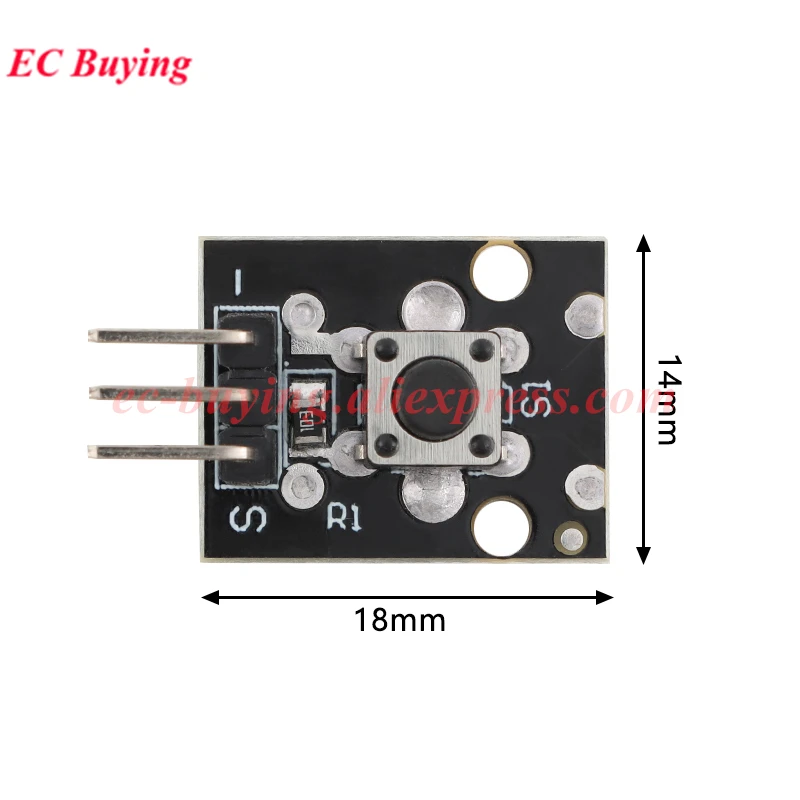 1Pc-20Pcs KY-004 3Pin Push Button Key Switch Control Sensor Module Tactile Micro Switch Expansion Board For Arduino Starter Kit