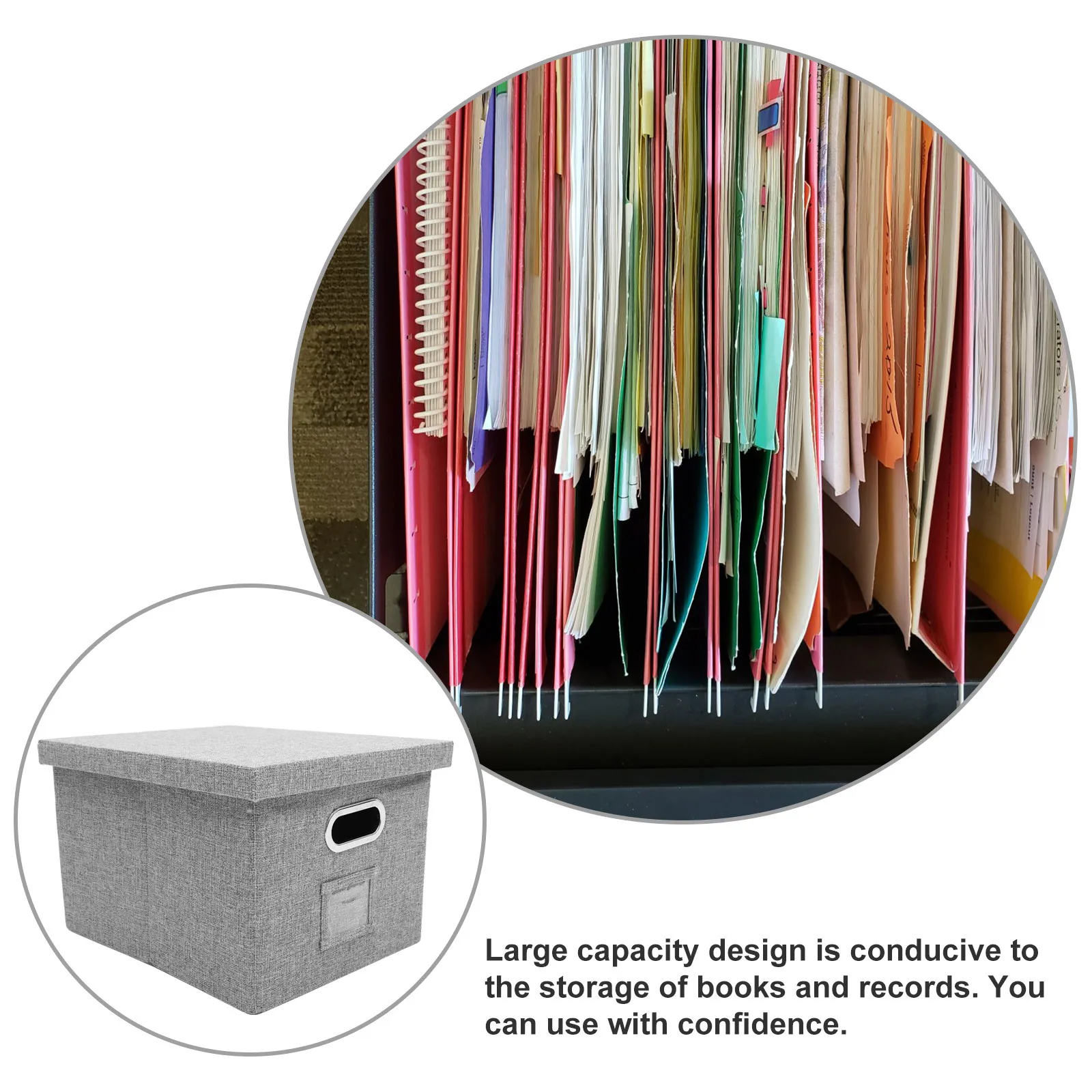 

Collapsible File Storage Box Organizer Portable Document Organizer for Home and Office Use Legal File Box Filing Boxes