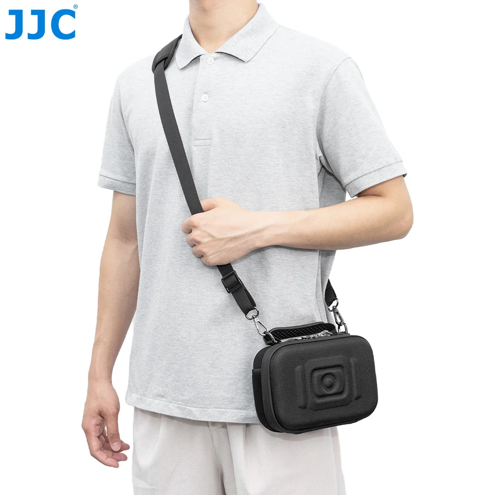 JJC Durable EVA Camera Bag Case for DJI Osmo Pocket 3 Carrying Camera Pouch with Mesh Pockets Strap Action Camera Accessories