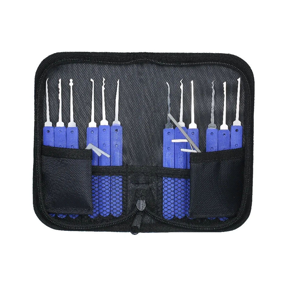 17 PCS Lock Picking Set with Storage Organize Bag Practice Locksmith Tools Lockpicking Kit for Beginners Professionals Kids