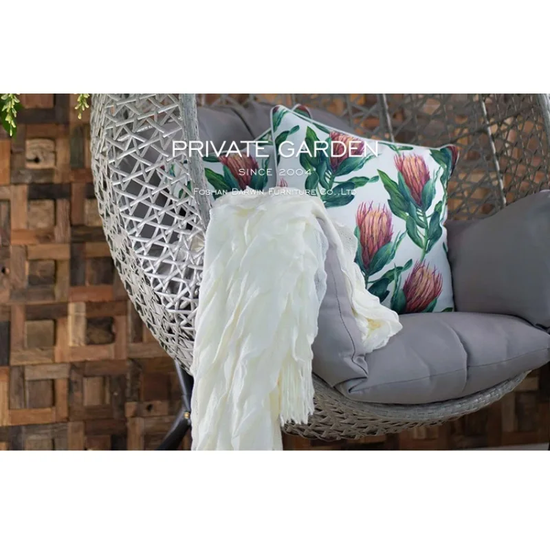 2026 Darwin Outdoor PE Rattan Hanging Hammock Chair Wholesale Confortable Cushion Cheap Price Bill Swing Chair