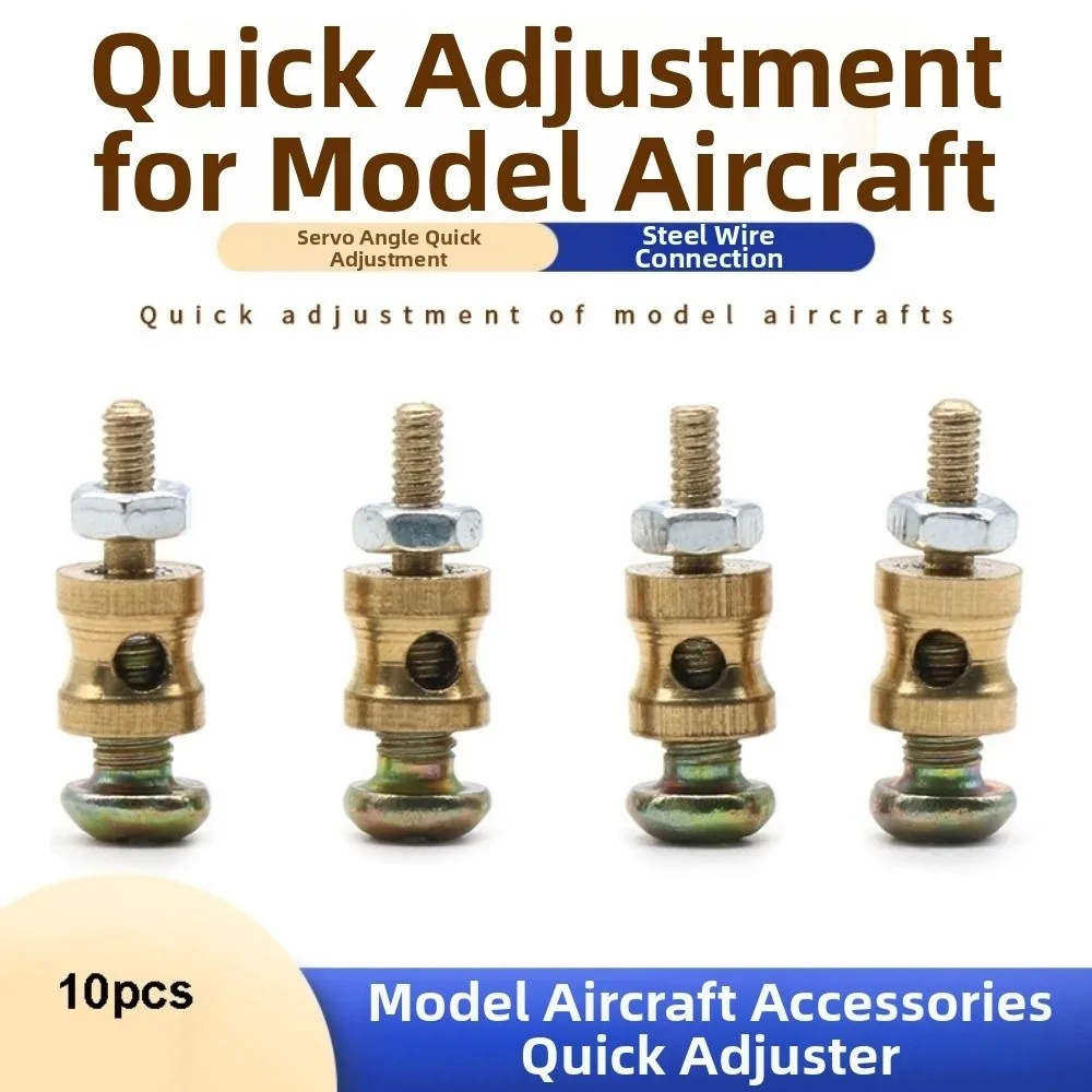 10pcs Nieuwe D1.8mm Stuurstang Connectors Metalen 15mm Lengte Linkage Stoppers DIY RC Vliegtuig Schroef Onderdelen Accessoires