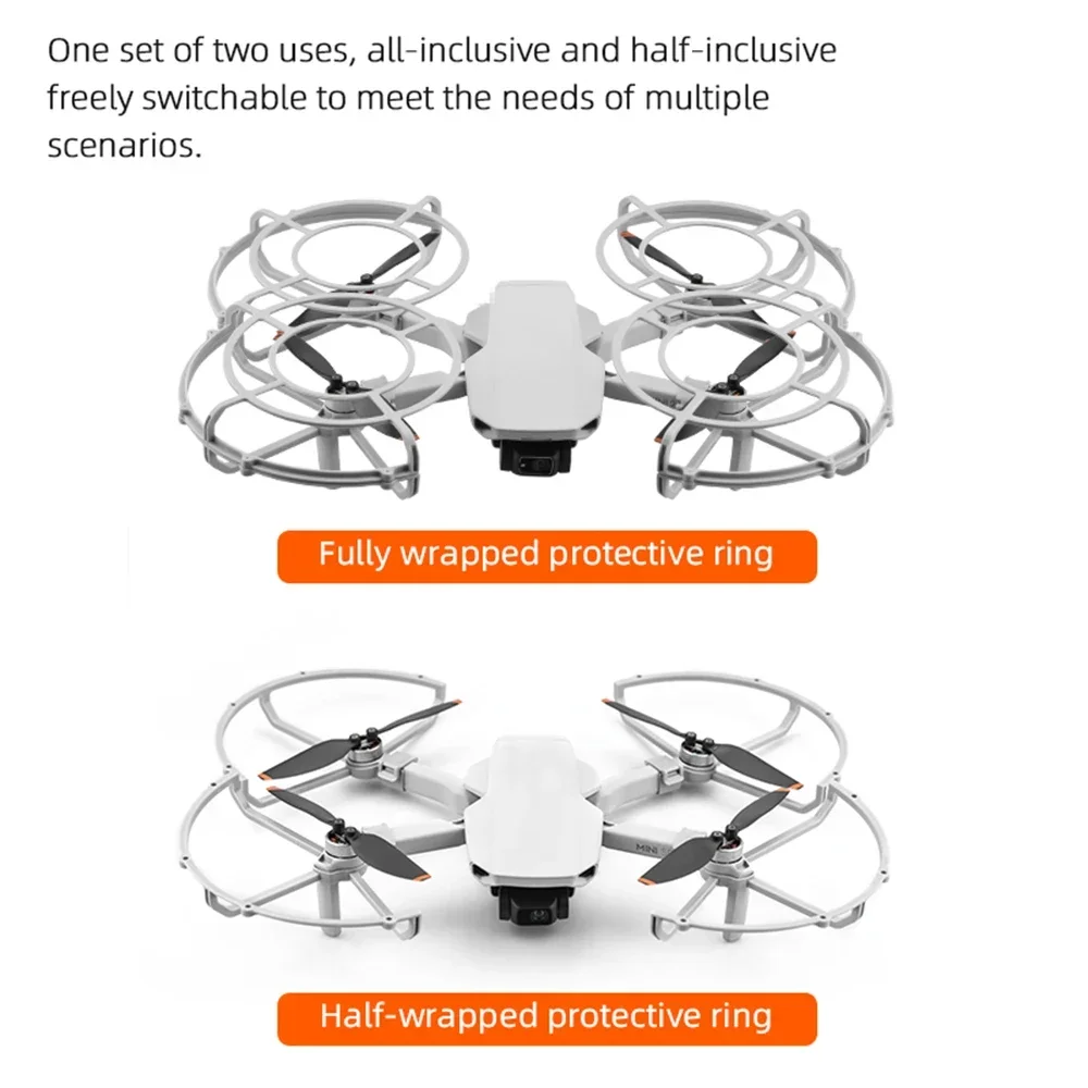 BRDRC Propeller Guard for DJI Mini 4K/Mini 2/Mavic Mini 1/SE Quick Release Props Wing Fan Cover Two Modes Cage Drone Accessory