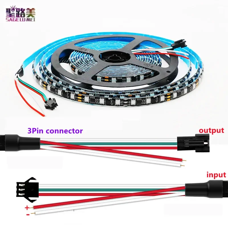 DC12V WS2811 LED RGB Strip SMB5050 1Ic 3LED แอดเดรสแอดเดรสสีพิกเซล LED Strip สําหรับตกแต่งบ้าน