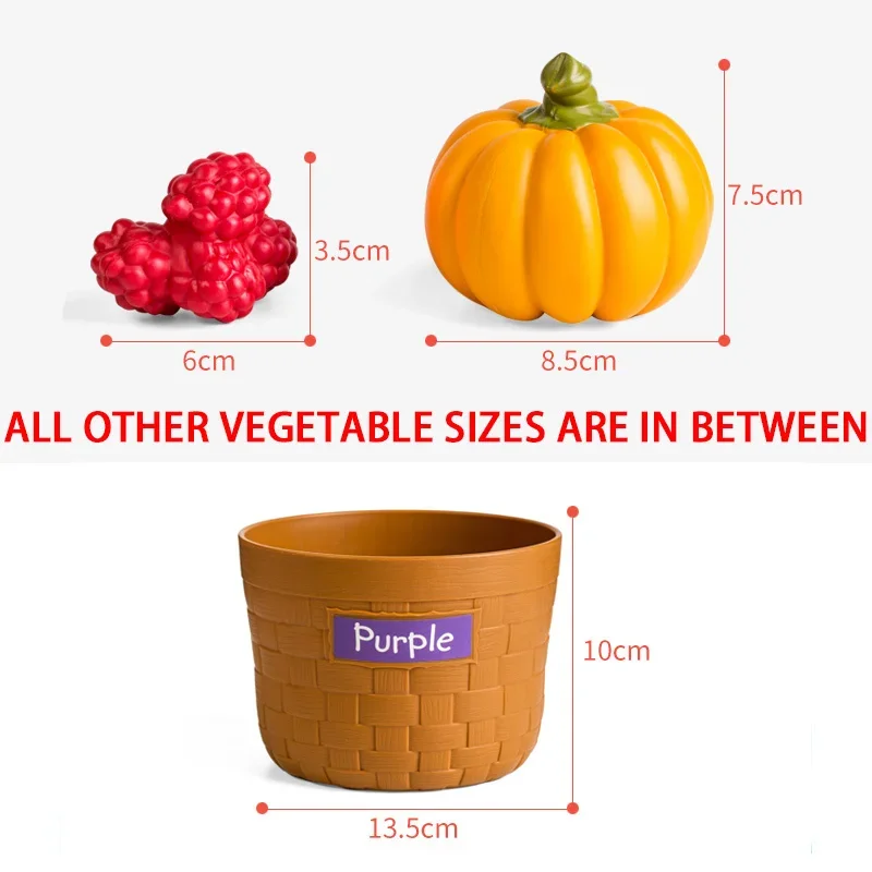 Simulação de frutas vegetais classificação de cozinha jogar jogo reconhecimento de cor auxiliares de ensino cognitivo para crianças 0 + anos de idade