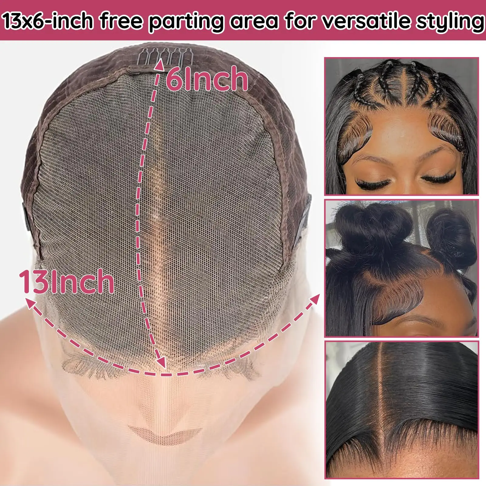 13x6 كامل SkinLIKE ريال HD الدانتيل شعر مستعار أمامي شعر الإنسان قبل قطعها ابيض جميع KnotsTrue 250% الكثافة 0.10 مللي متر رقيقة جدا غير مرئية #4