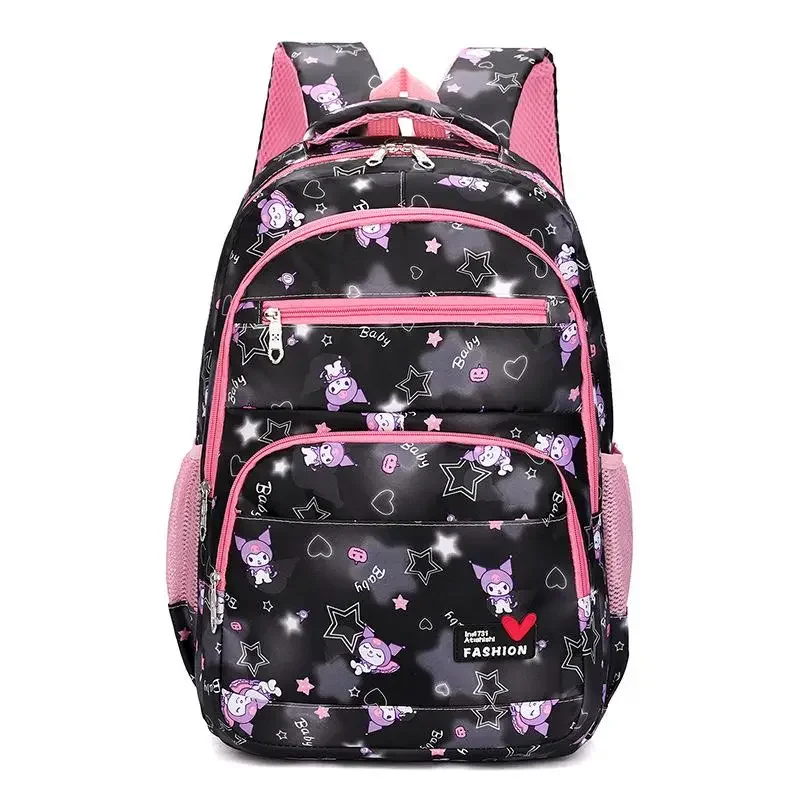 Kuromi Child Backpack Student New Cartoon Cute Anime Printing School Bag Large Capacity Breathable Kawaii Cartoon