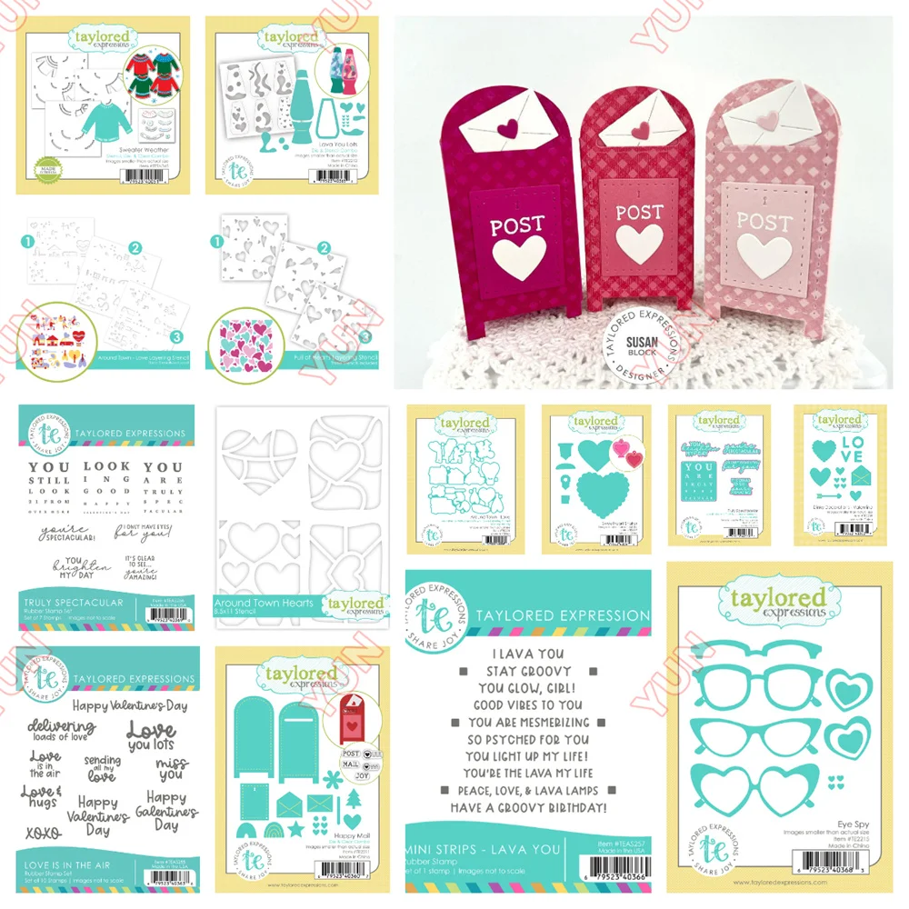 Plantillas de sellos de emoción de San Valentín, juego de troqueles de decoración Dinky, troqueles de corte de San Valentín, regalo artesanal, tarjeta de álbum de recortes hecha a mano, nuevo