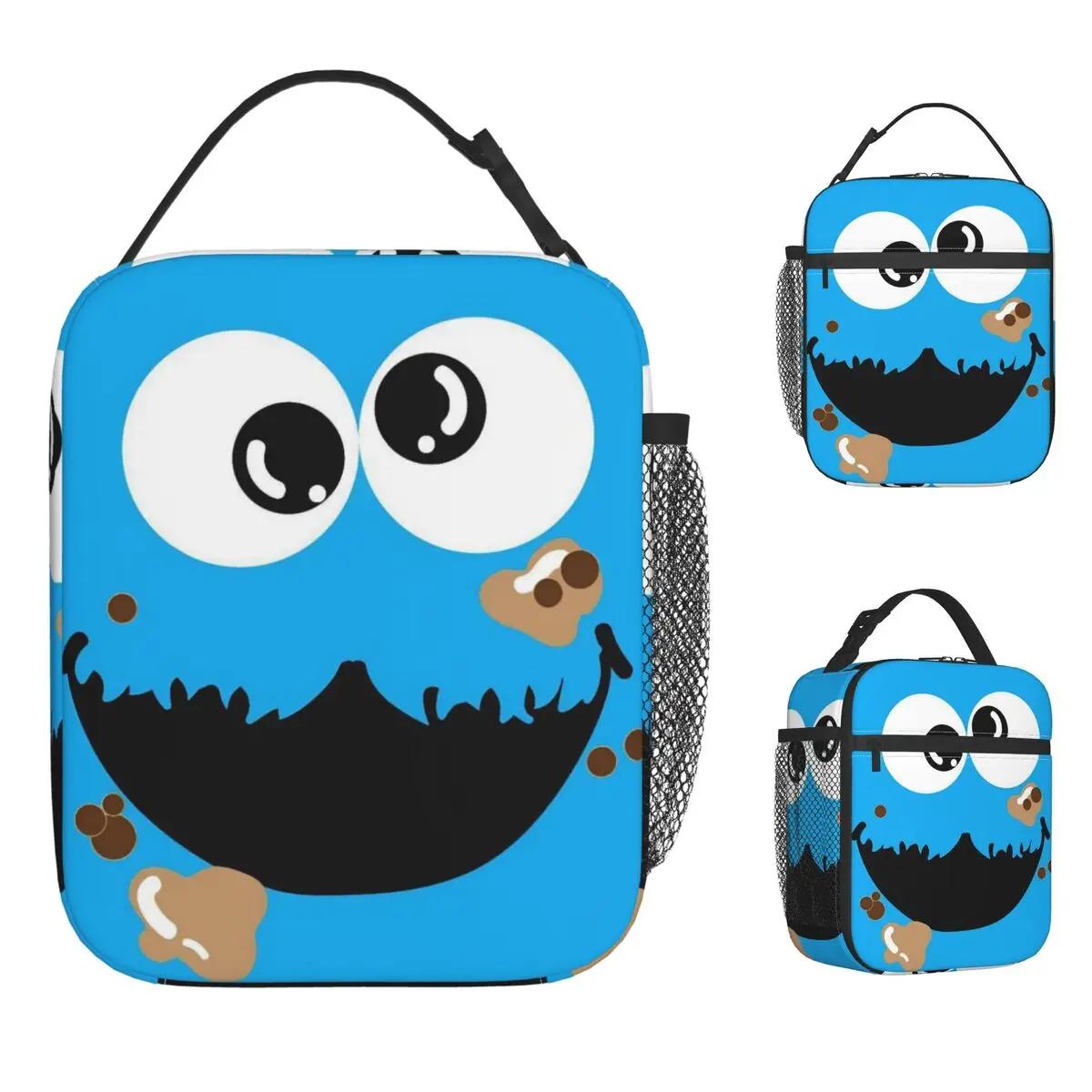 Cookie Monsters Lunch Bag Outdoor Picnic Lunch Box For Unisex Fashion  Thermal Lunch Bags Oxford Portable Insulated Cooler Bag