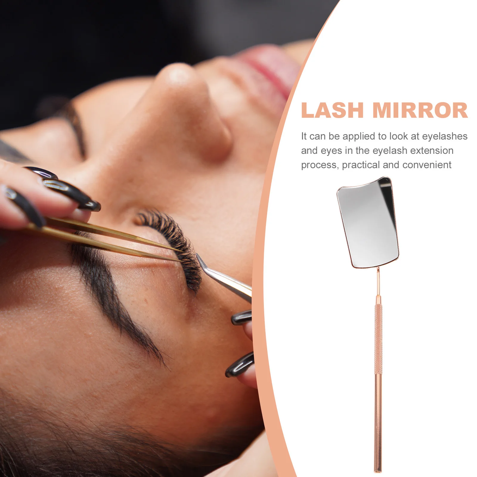 

Eyelash Mirror Lash Extension Checking Mirror Stainless Steel Durable Lightweight Lash Extension Supplies Professional Eyelash