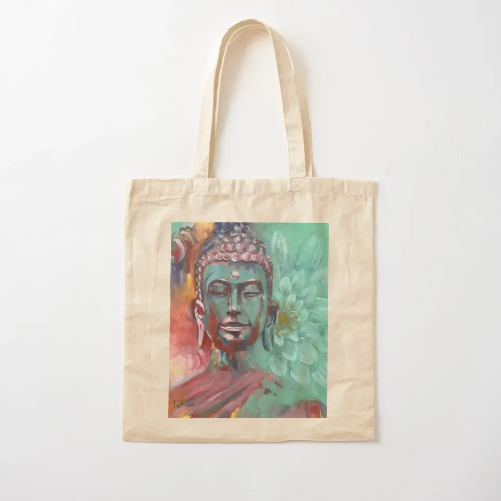 

2025 New The Gentleness Of The Buddha Tote Bag Shopping Cart Bags Tote Bag Men's Reusable Shopping Bags Custom Bag