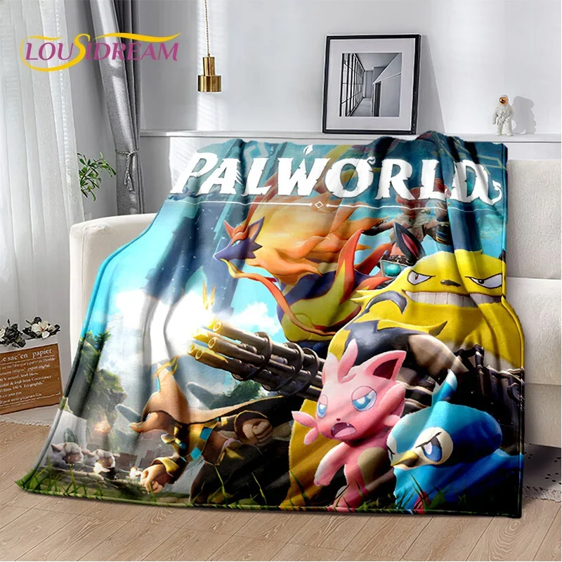 ثلاثية الأبعاد الكرتون Palworld لعبة ألعاب بطانية ، لينة رمي بطانية للمنزل غرفة نوم أريكة تتحول لسرير نزهة السفر مكتب الراحة غطاء بطانية الاطفال