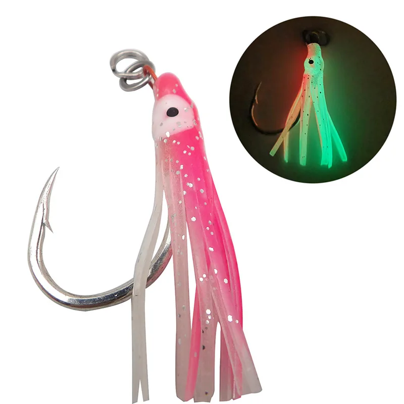 Señuelo luminoso calamar anzuelo ayuda jigging mar brillante efectivo - imagen 2