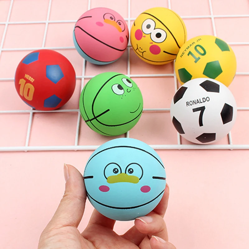 Creative Cartoon Mini Hollow High Bouncy Ball Toys Children's Bouncing Rubber Hollow Bouncy Ball Toys Kids Holiday Birthday Gift