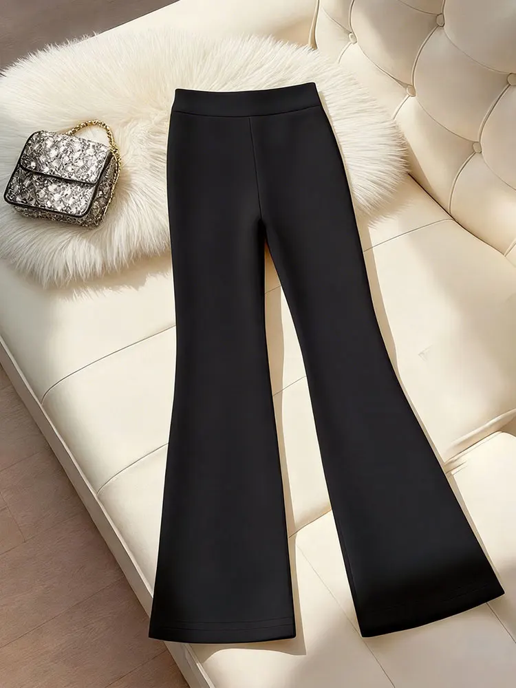 2026 New Style High Waist Bootcut Pants Versatile Wide Leg Casual Trousers Taller Looking Outfits Suitable for Slender Figures