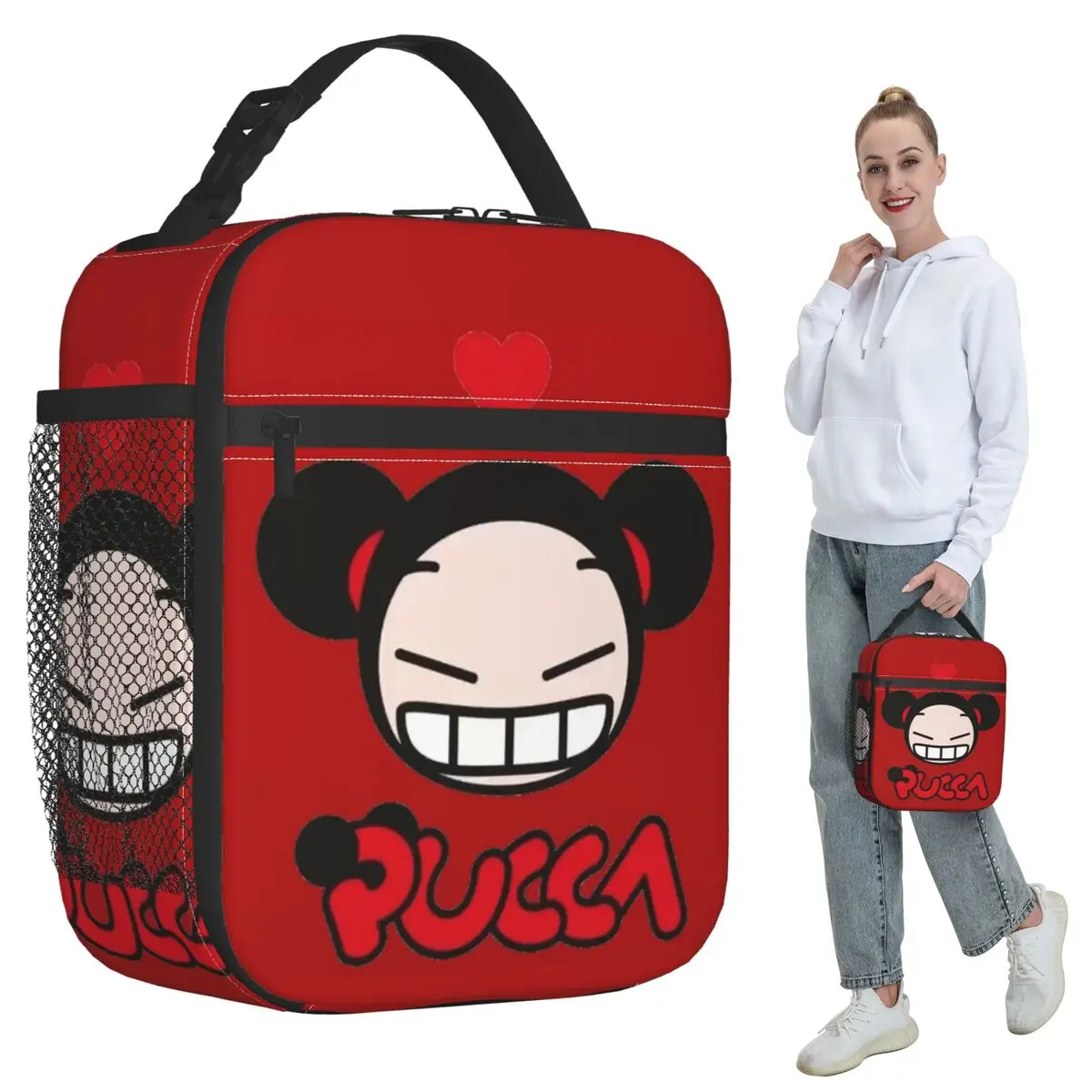 

Термосумка для обедов Pucca Anime для детей, школьный термоконтейнер для еды, портативный ланч-бокс