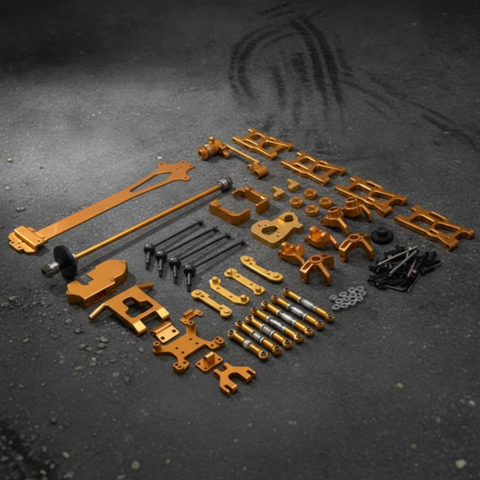 Metal Upgrade Parts Kit High Performance Upgrade Part Kit Front and Rear Arms Easy to Install Rigid for Hobbyists, Custom Builds