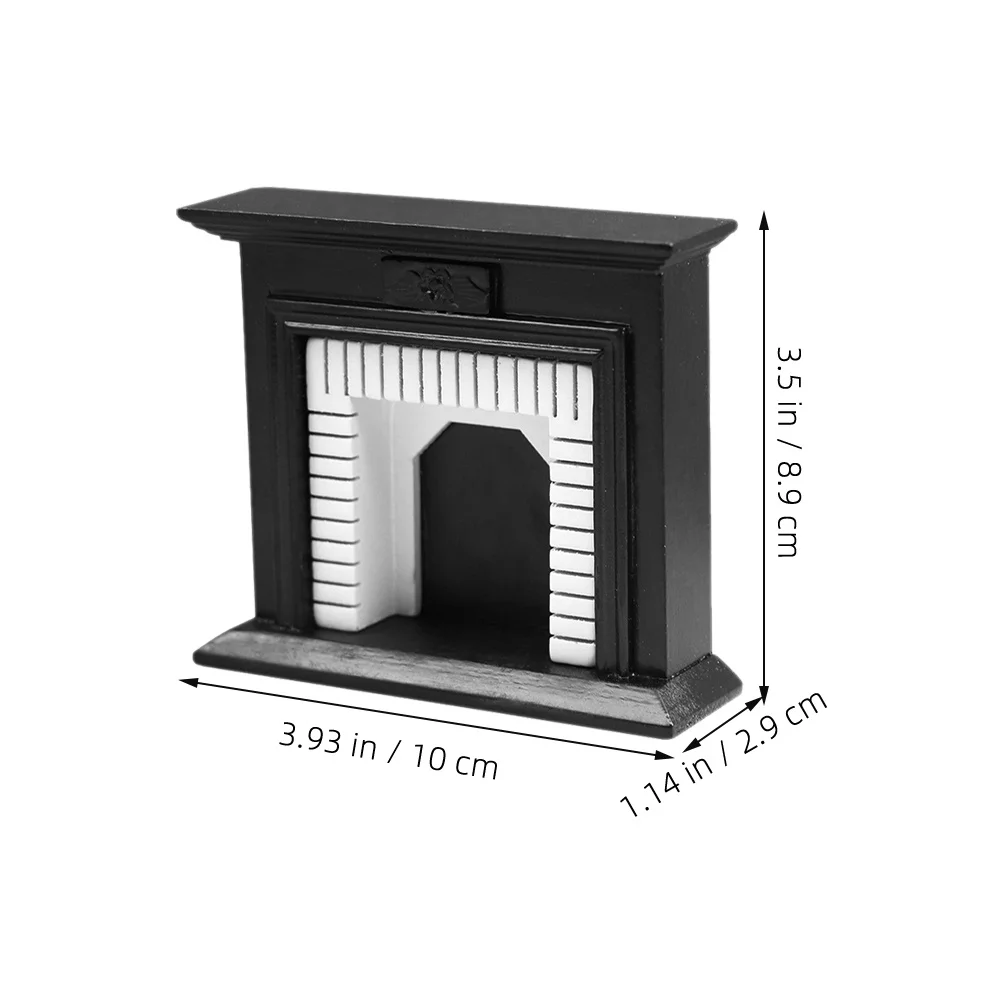 Wooden Dollhouse Miniature Fireplace 1:12 Scale Simulated Miniature Living Room Furniture Dollhouse Mini Furniture