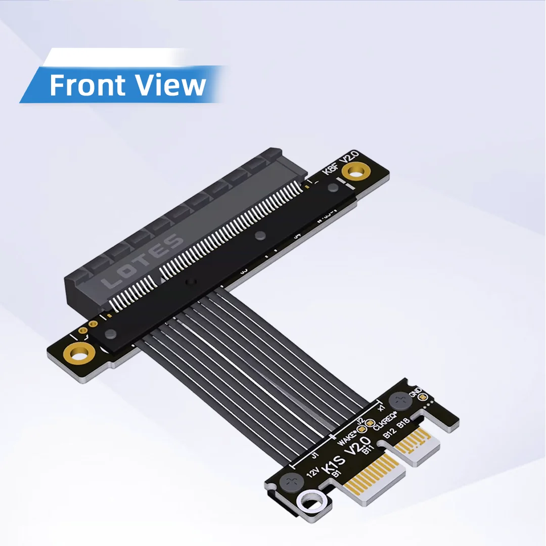 ADT-Link 32Gbps PCIe 5.0 X8 to X1 Extension CableRiser Card Adapter Cable Support Network Card SSD Video Capture Card GPU