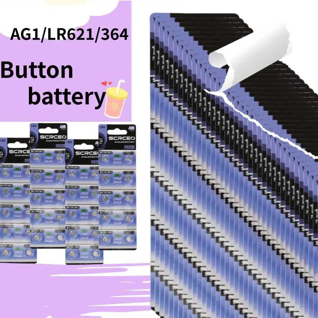 

10-50 PCS LR621 AG1 SR621SW LR60 364A 1.5V Lithium Manganese Button Battery, Ideal for Watches and Calculators