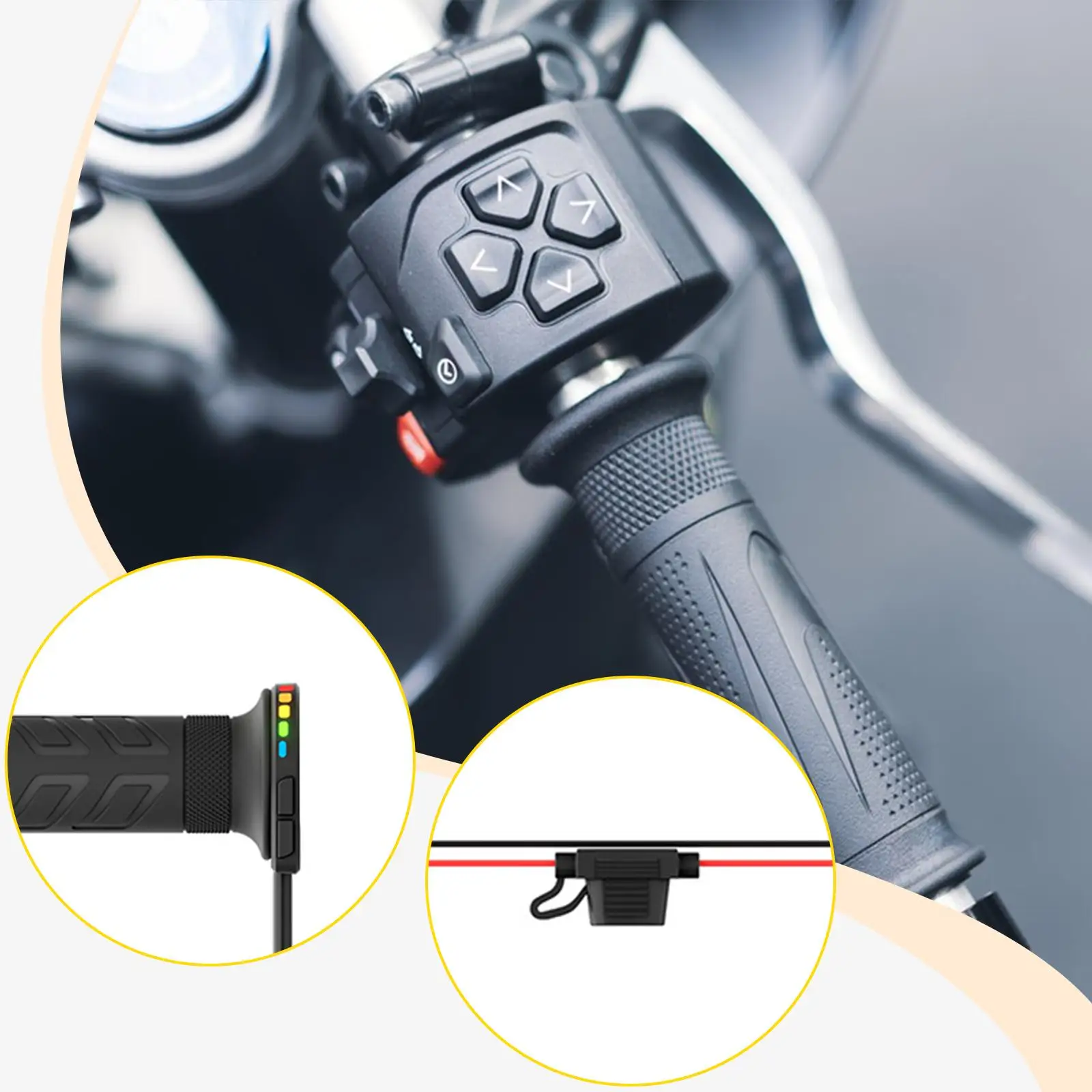 

Generic Double Switch Heated Grip Fits 22mm Handlebar Easily Install