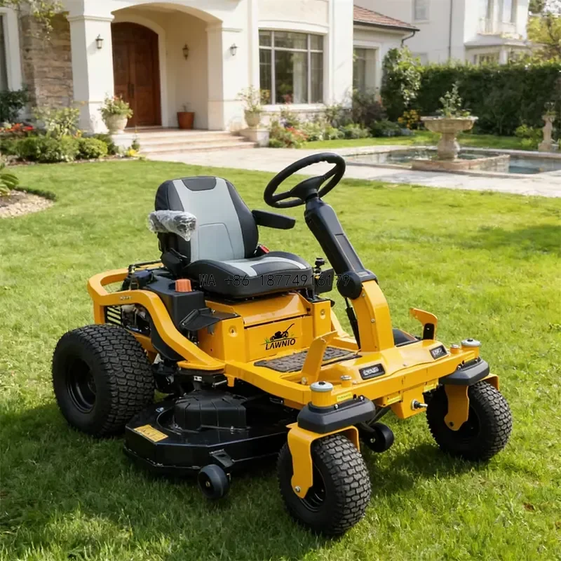 wmwmnu LAWNIO CE Approved Anti-Slip Tires Zero Turn Mower Private Yard Mowing Low Noise Operation Zero Turn Mower