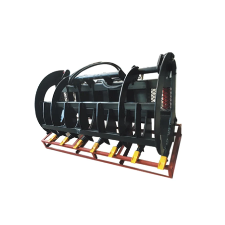 RSBM Hydraulic Root Rake Grapple Bucket Skid Steer Loader Grabber Attachment for Land Clearing