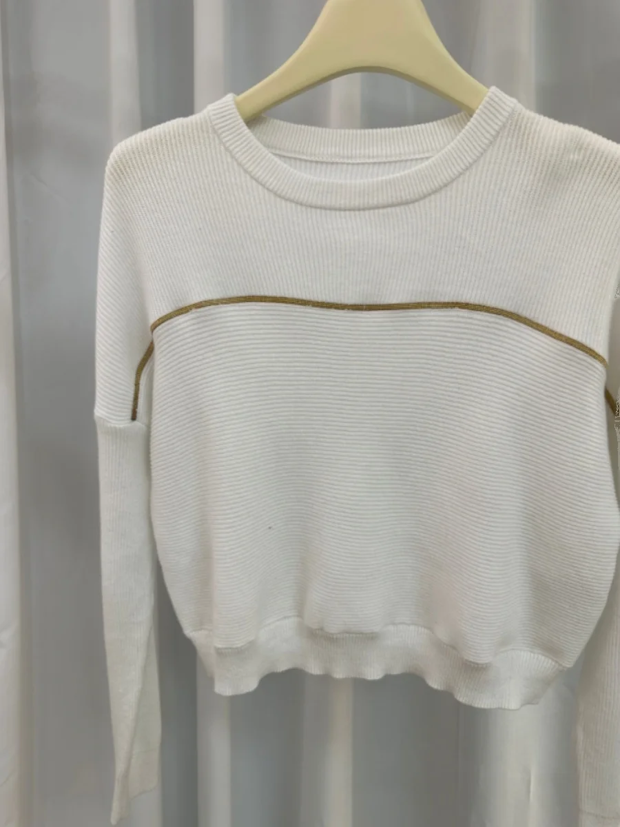 24 B//C New Women’S Knitted Sweater Fashion Cotton Loose Casual Round Neck Pullover Top