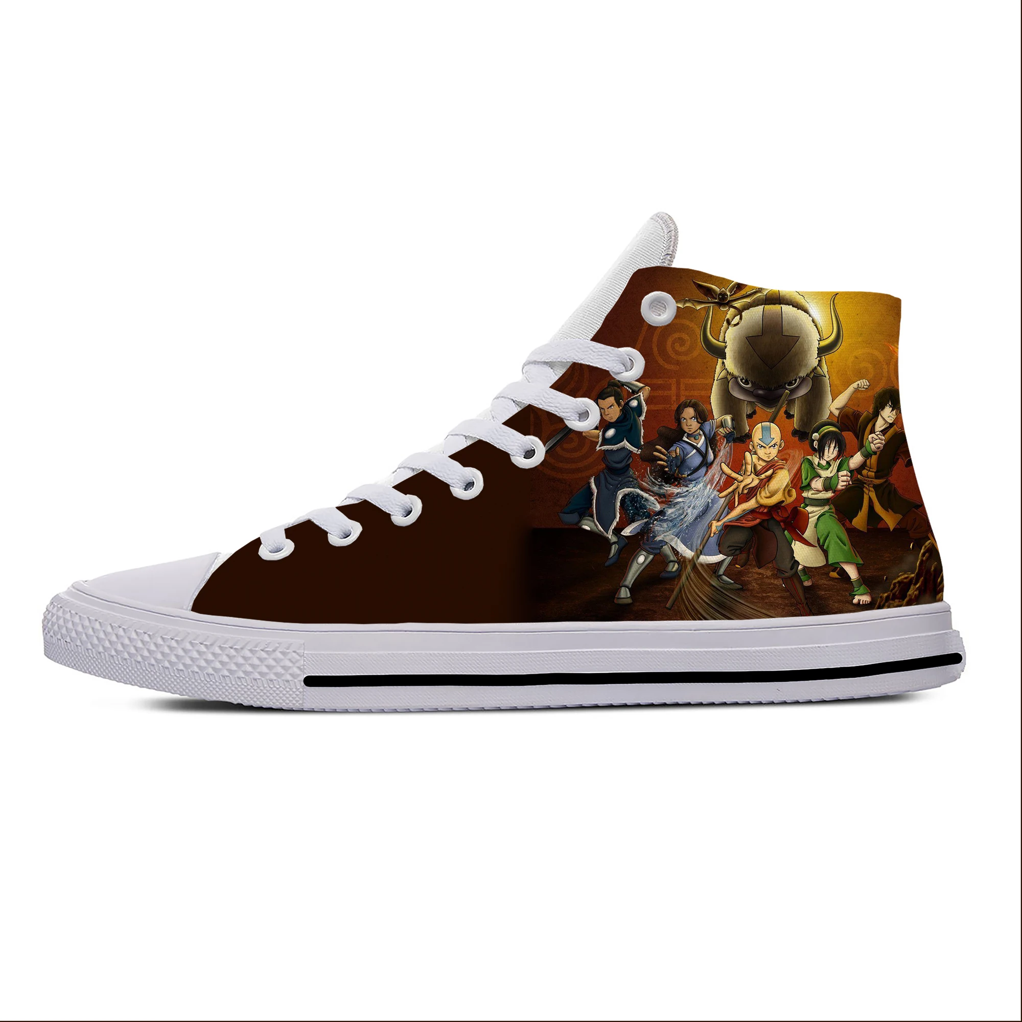 Hot Anime Manga Cartoon Avatar The Last Airbender Casual Shoes Lightweight Board Shoes Breathable Men Women High Top Sneakers